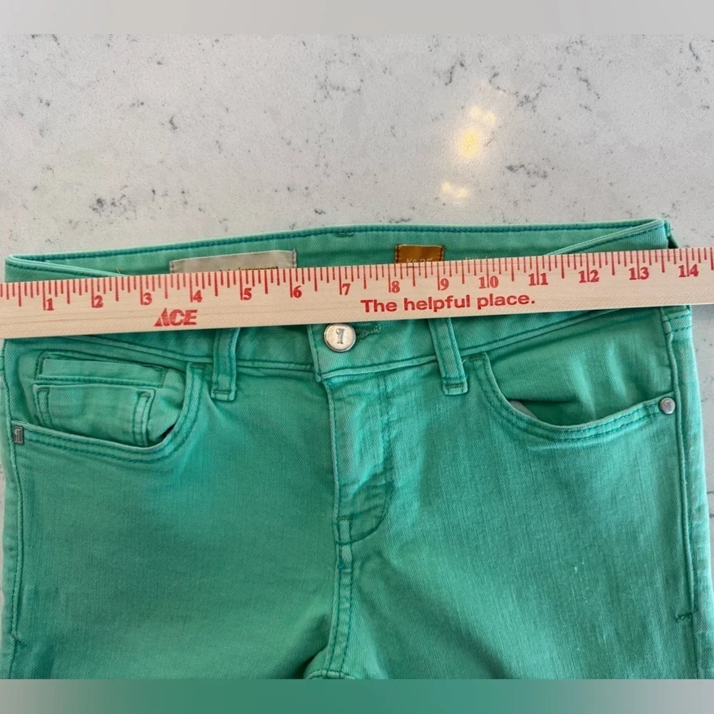 Pilcro Anthropologie mint Green Crop Ankle Jeans Size 25 - Picture 6 of 11